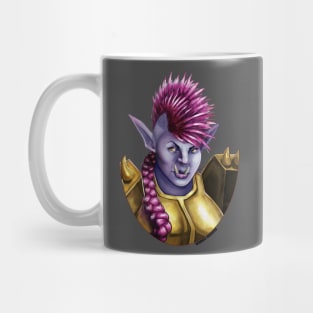 Purple Punk Orc Warrior Lady Mug